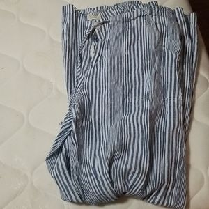 Striped cotton pants
